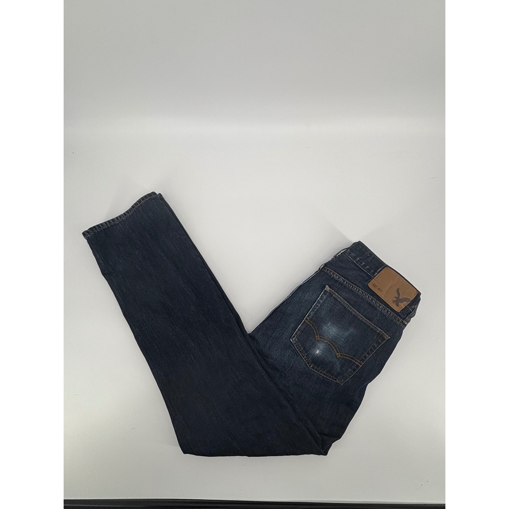 American Eagle Original Straight Jeans Mens 30x32 Dark Wash Denim Cotton